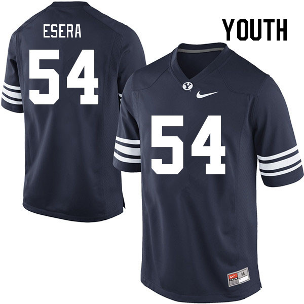 Youth #54 Siale Esera BYU Cougars College Football Jerseys Stitched Sale-Navy - Click Image to Close